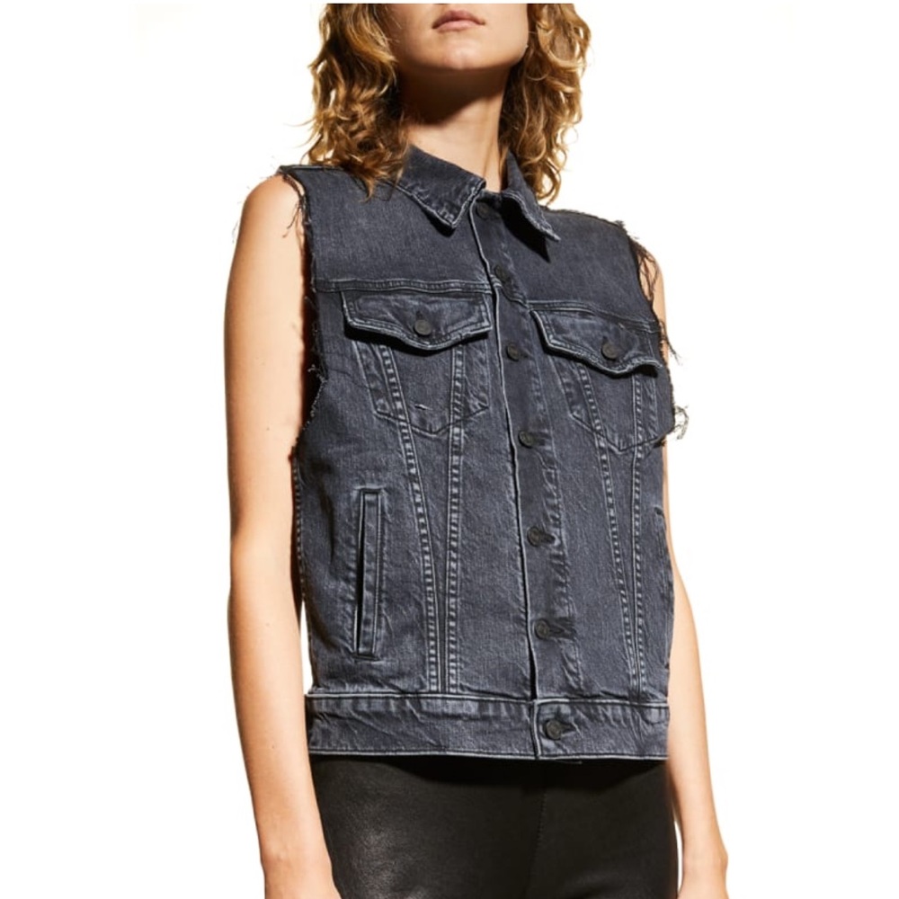MOTHER Black Denim Vest
